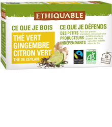 Thé vert gingembre citron vert Bio