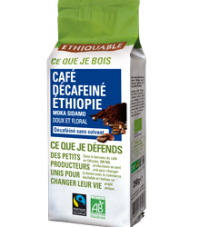 Café moulu décaféiné Ethiopie 250 g Bio