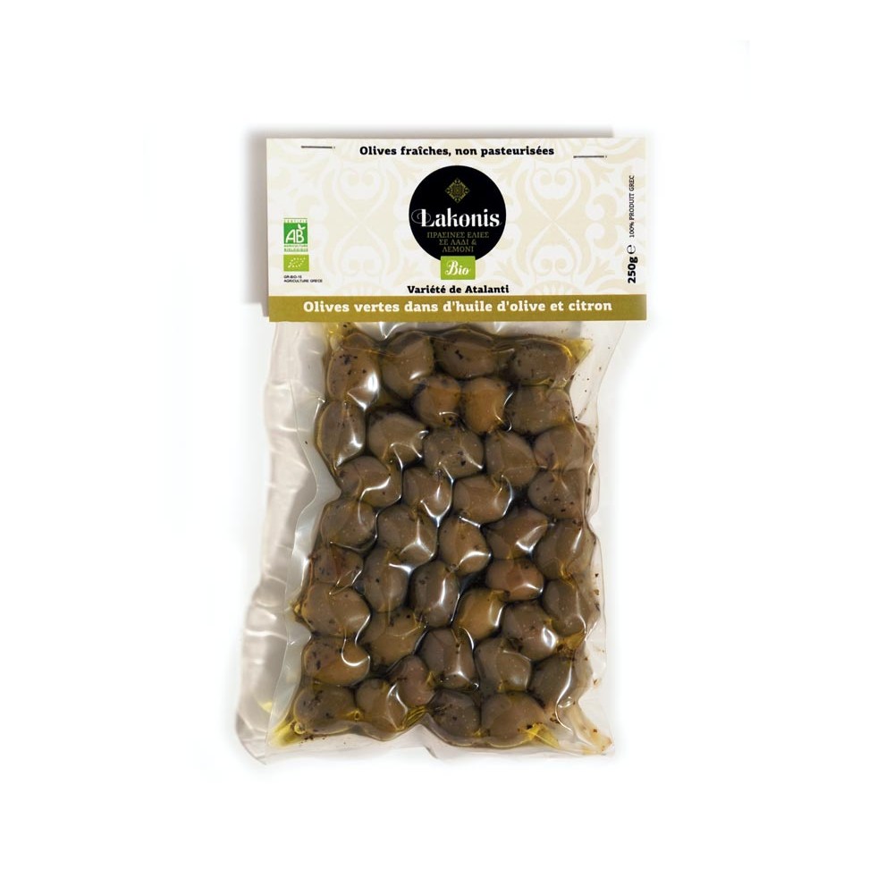 Olives vertes (grosses) dans l'huile 250g BIO