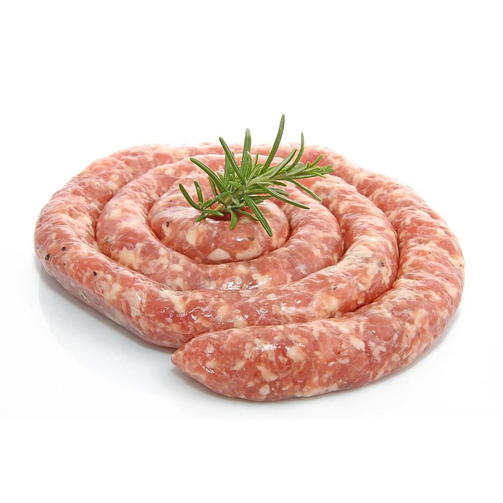 Saucisse fraiche sous vide à la pièce PRIX AU KG