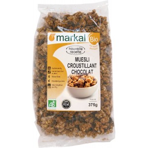 Muesli croustillant chocolat 375 g Bio