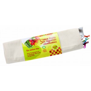 Sacs fruits et légumes taille L certifié GOTS Ecocert