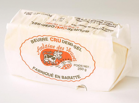 Beurre cru de baratte DEMI SEL 250g