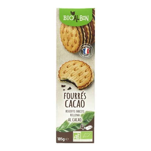 Biscuit fourré rond cacao 185 g Bio