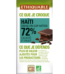 Chocolat noir Haïti 72% 100 g Bio