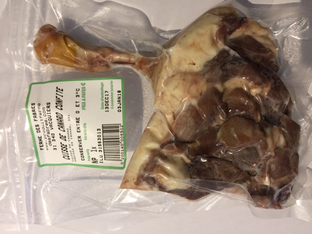 Cuisse de canard confite PRIX AU KG