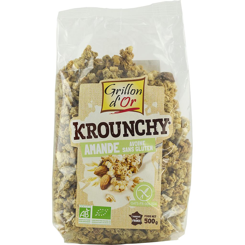 Céréales krounchy amande avoine sans gluten 500 g Bio