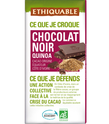 Chocolat noir quinoa 100 g Bio