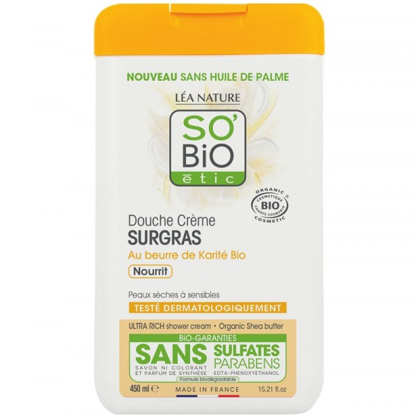 Gel douche crème surgras karité 450 ml Bio