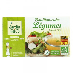 Bouillon cube légumes sans sel sans gluten 8 x 9 g Bio 