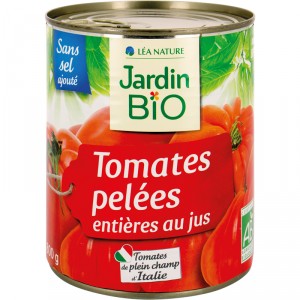 Tomates entières pelées au jus 800 g  Bio