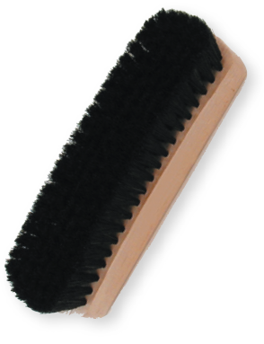 Brosse à reluire noire fibres animales
