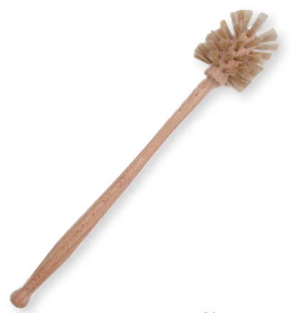 Goupillon bois  35 cm fibres animales