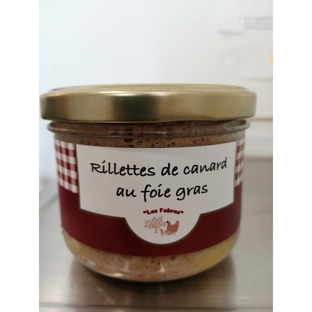 Rillettes de canard 25% de foie gras 200g 