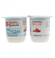 Yaourt fermier vache à la framboise Cazaubon 125 g x 4