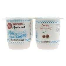 Yaourt fermier vache à la cerise Cazaubon 125 g x 4
