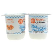 Yaourt fermier vache à l'abricot Cazaubon 125 g x 4