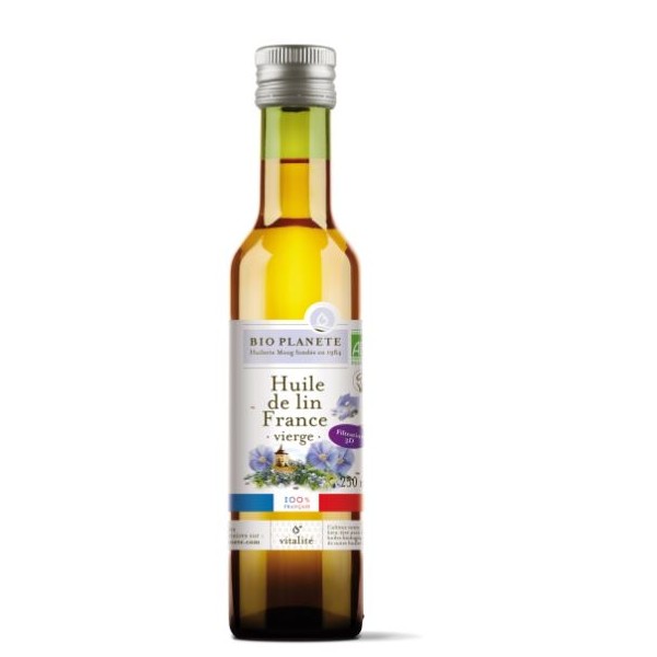 Huile vierge de lin France 250 ml Bio