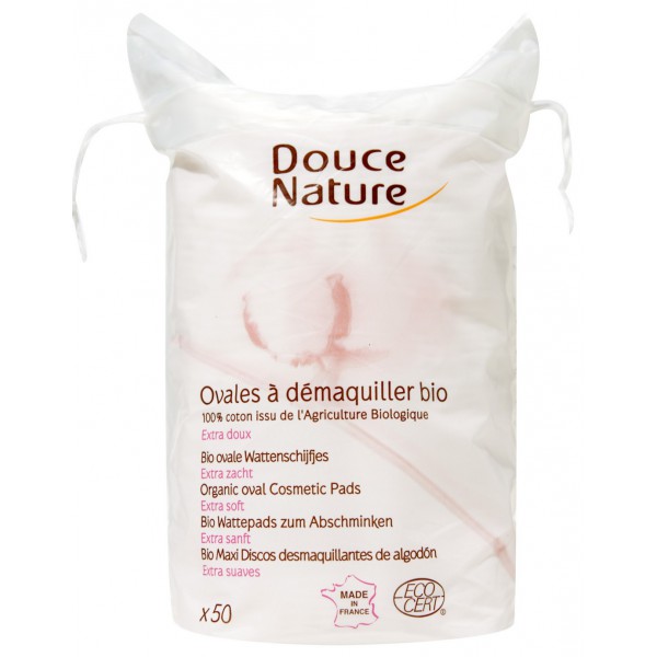 Cotons ovales à démaquiller X 50 Bio