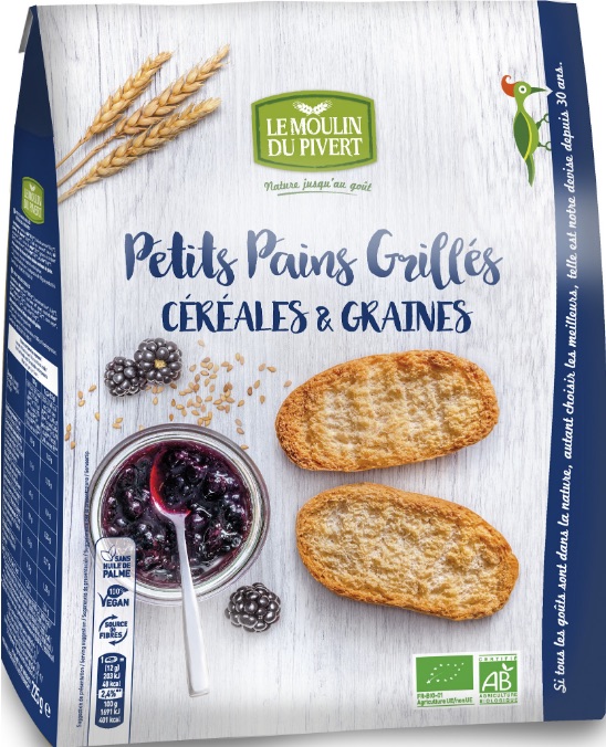 Petits pains grillés céréales et graines 225 g Bio