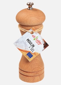 Moulin à sel bois hêtre 13 x 4,7 cm