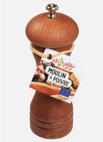 Moulin à poivre bois hêtre 13 x 4,7 cm