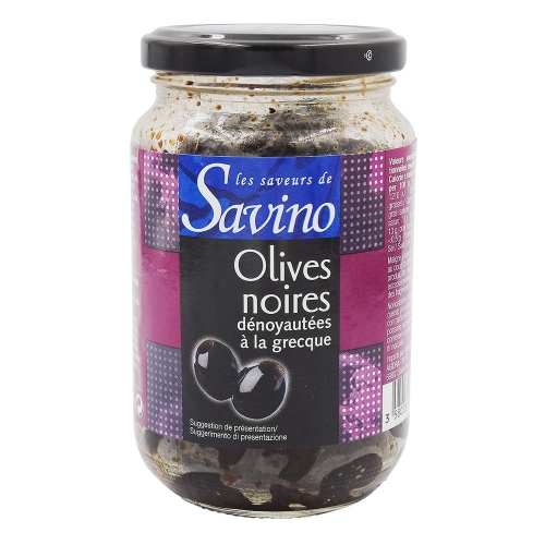 Olives noires dénoyautées pot 37cl