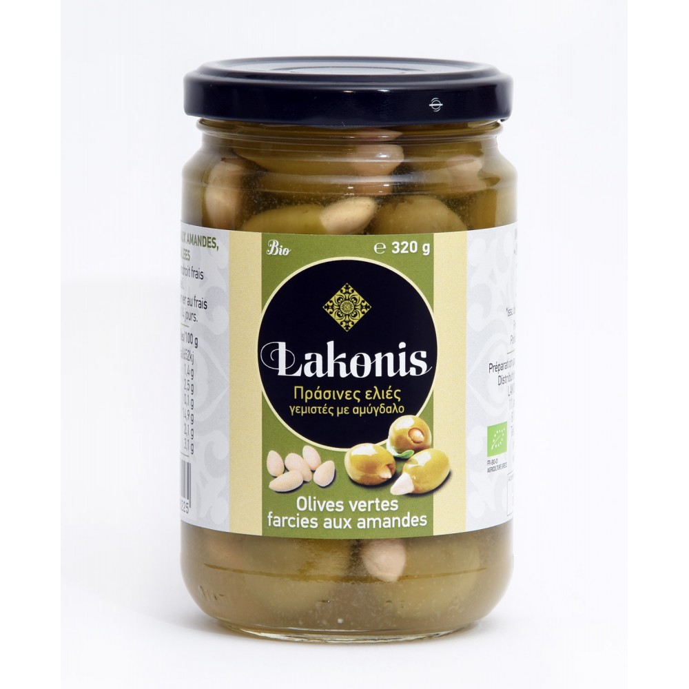 Olives vertes farcies aux amandes 320 g Bio