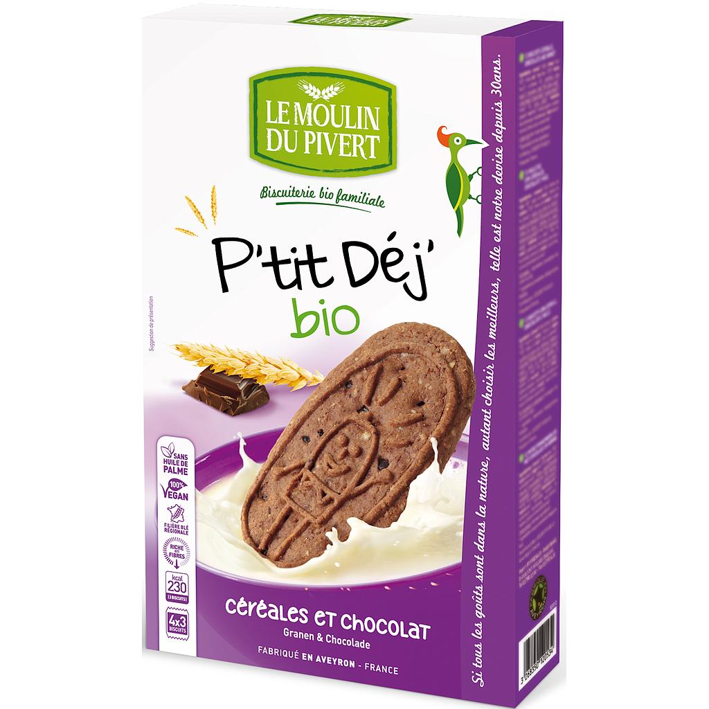 Biscuits petit déjeuner céréales et chocolat 190 g Bio