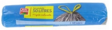 Sac poubelle poignées 50 l X 10