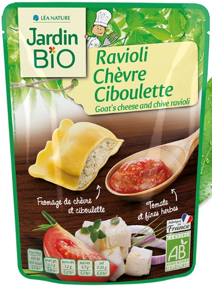 Raviolis chèvre ciboulette sachet express 250 g Bio