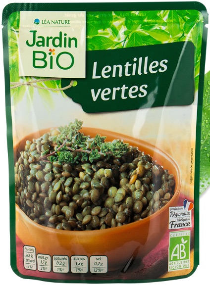 Lentilles vertes sachet express 250 g Bio