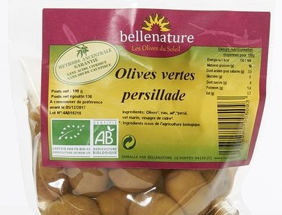 Olives vertes persillade doypack 190 g Bio