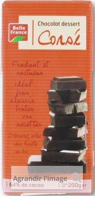Chocolat noir dessert corsé 64% 200 g