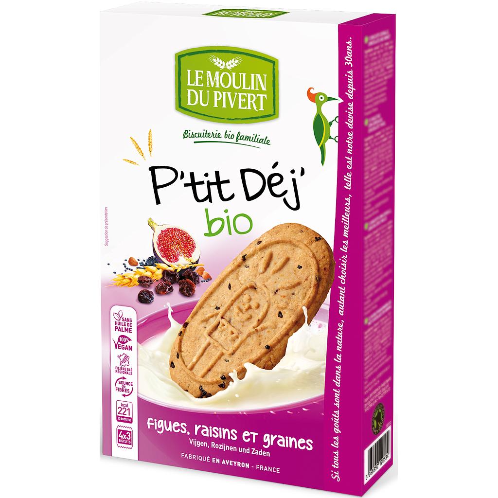 Biscuits petit déjeuner figues raisin graines 190 g Bio