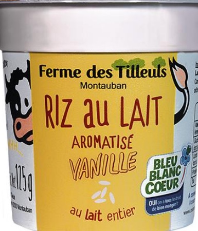 Riz au lait fermier vanille 125 g X 4