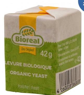 Levure fraîche de boulanger cube X1 Bio