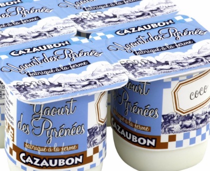 Yaourt fermier vache coco Cazaubon 125 g x 4