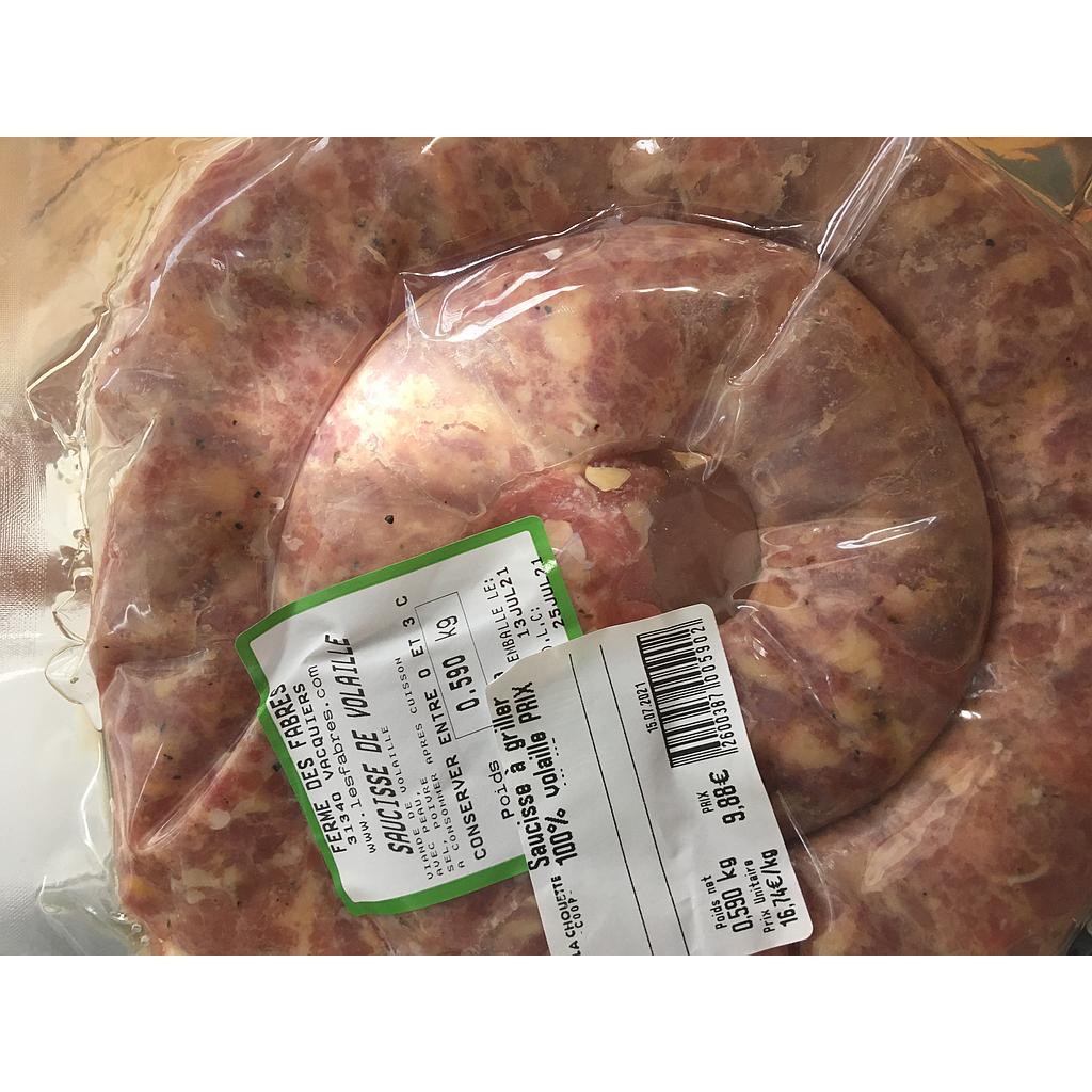 Saucisse à griller 100% volaille PRIX AU KG