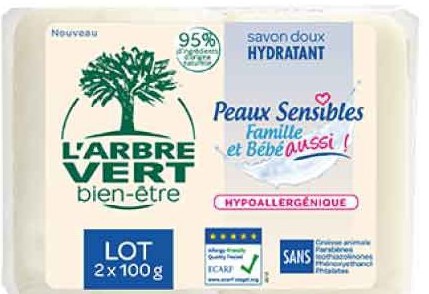 Savon peaux sensibles X 2