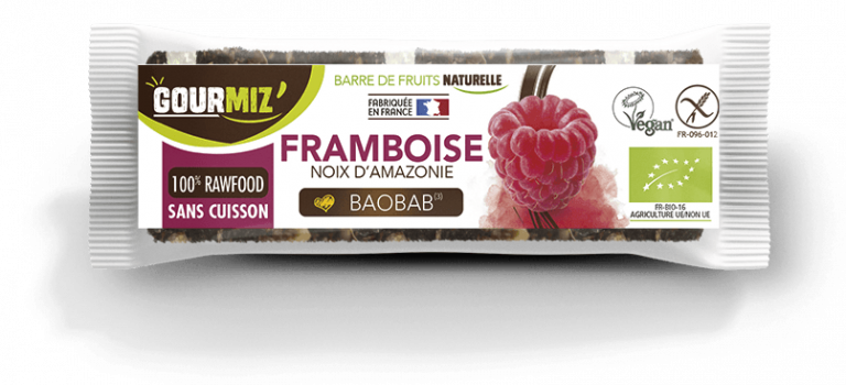 Barre framboise noix d'Amazonie 35 g Bio 