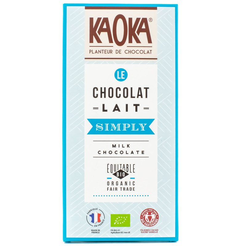 Chocolat lait 32% Kaoka 80 g Bio