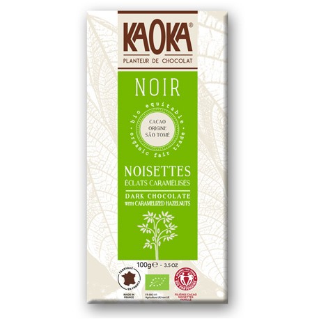 Chocolat noir 66% éclats noisettes 100 g Bio