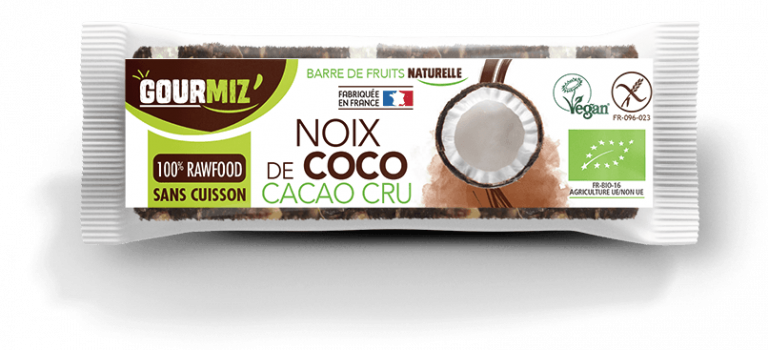 Barre noix de coco cacao cru 35 g Bio