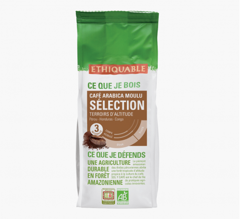 Café moulu sélection altitude Pérou/Honduras/Congo 250 g Bio