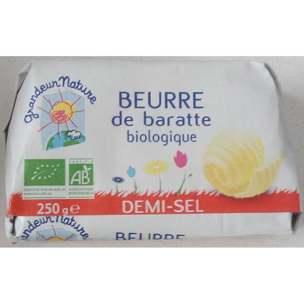 Beurre baratte demi sel Grandeur Nature 250 g Bio