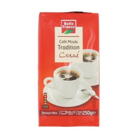 Café moulu tradition corsé et généreux 250 g