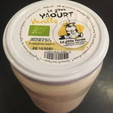 Le gros yaourt vanille P'tite Ferme 700 g Bio