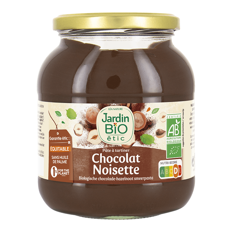 Pâte à tartiner chocolat et noisette 750 g Bio