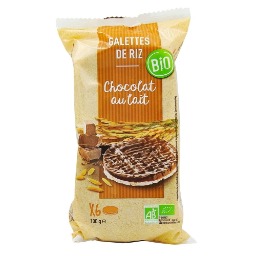 Galettes de riz chocolat au lait 100 g Bio